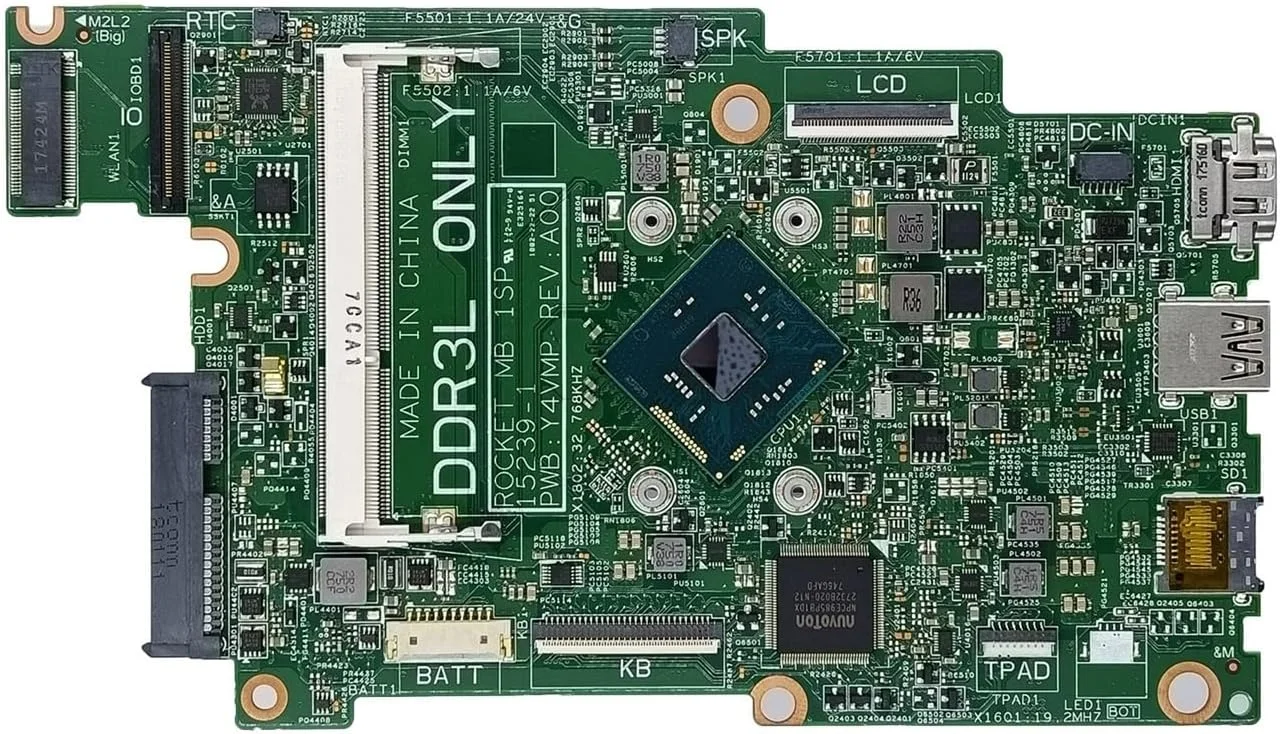 مادربرد لپ تاپ 3162 3164 مدل N3060 N3700، بادوام، سازگار با 15239-1 برای دل (0P75YT N3060)