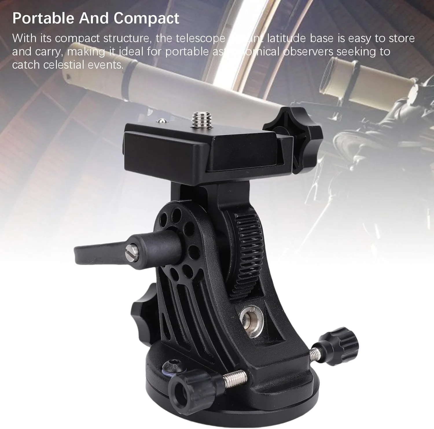 پایه تنظیم ارتفاع تلسکوپ Bewinner با محدوده 90 درجه و رزوه 3/8 اینچ، پایه آلومینیومی برای سه پایه نجومی و تنظیم رصد خورشیدی