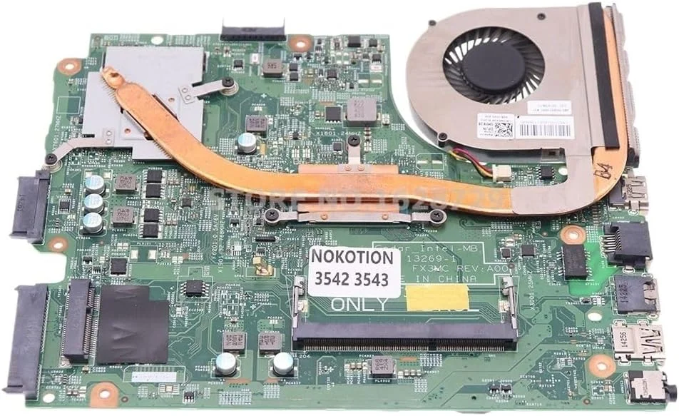 مادربرد لپ تاپ CN-0026CT 0026CT 13269-1 FX3MC برای 15R 3542 3543 3442 3443 SR1DV 2957U + 820M/840M + هیت سینک (Pentium 2957U 3205U)