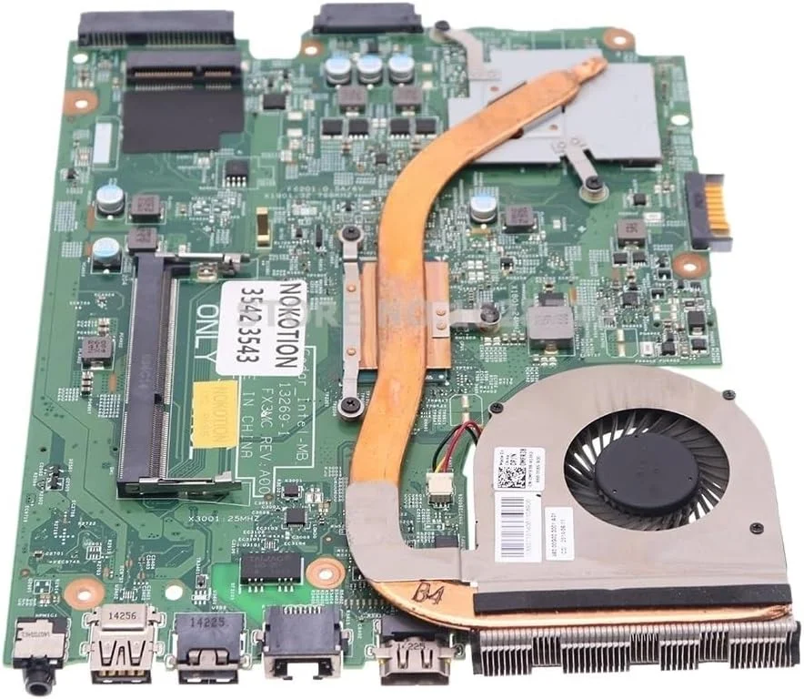 مادربرد لپ تاپ CN-0026CT 0026CT 13269-1 FX3MC برای 15R 3542 3543 3442 3443 با پردازنده SR1DV 2957U + 820M/840M + هیت سینک (I7-4510U i7-4500U)