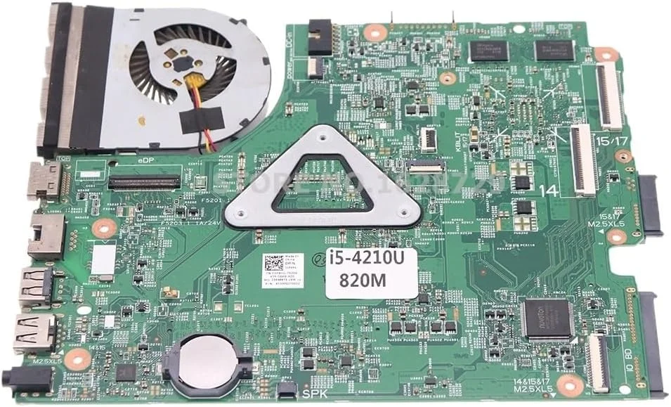 مادربرد CN-01P4HG 01P4HG 13269-1 FX3MC برای 15R 3542 3543 3442 3443 با پردازنده I5-4210U و کارت گرافیک 820M/840M 2G به همراه هیت سینک (Pentium 2957U 3205U)