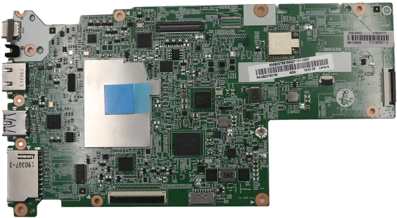 مادربرد جایگزین 5B20T95190 برای لپ تاپ لنوو Chromebook 300E نسل دوم MTK با 4 گیگابایت رم و 32 گیگابایت حافظه پردازنده MT8173C