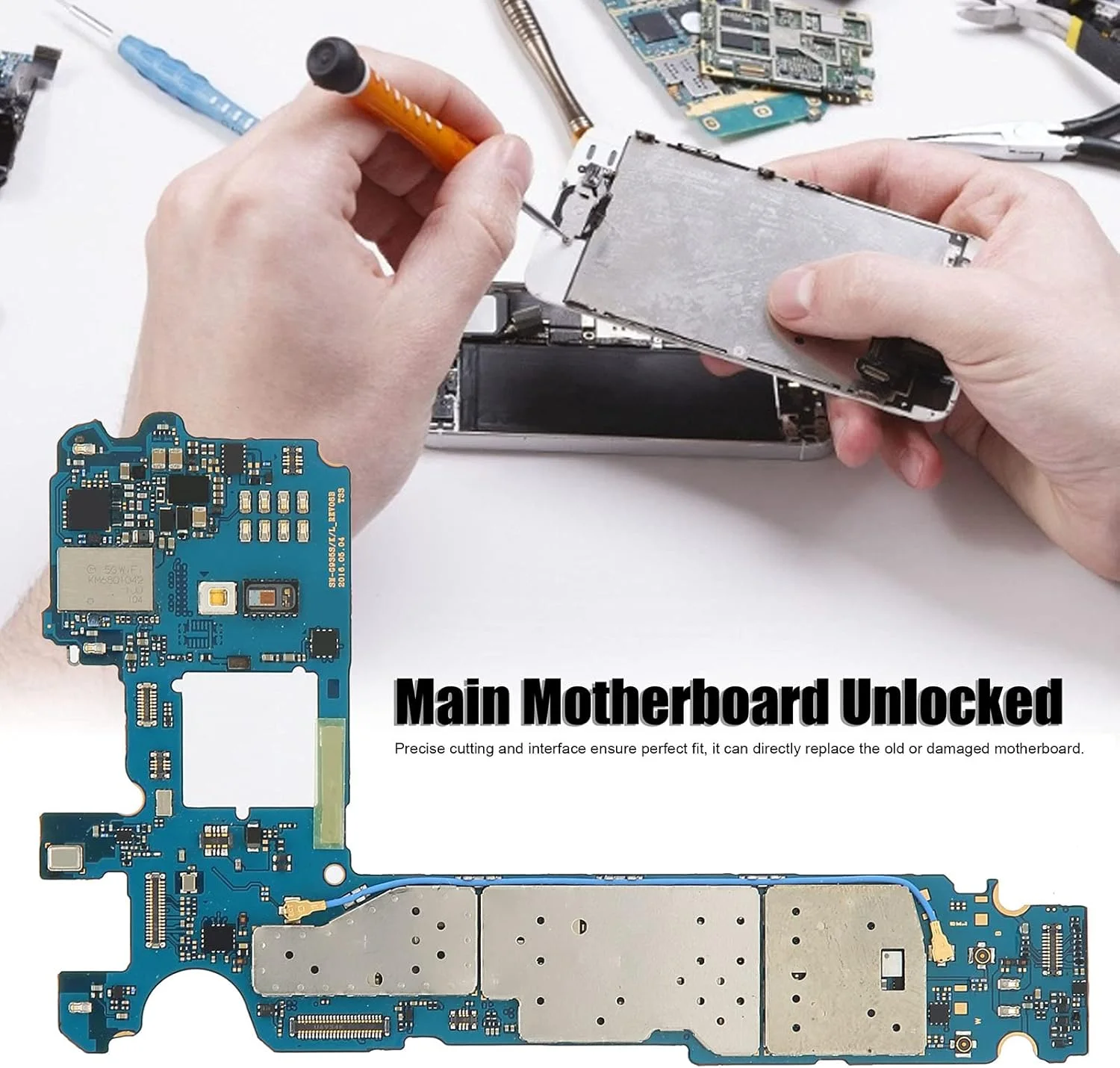 برد اصلی جایگزین برای تلفن همراه، برد اصلی آنلاک شده 32 گیگابایتی برای S7 G935S/K/L، برش و رابط اطمینان حاصل می کند (نسخه کره ای)