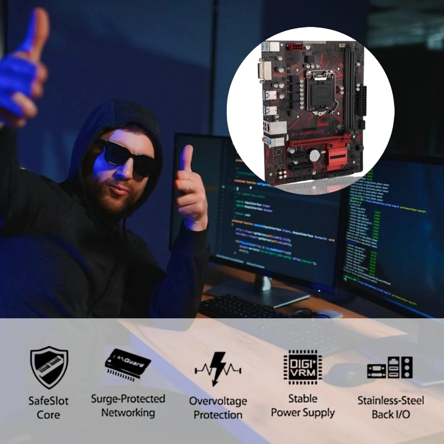 مادربرد ciciglow B250M-V3 برای پردازنده های LGA 1151 نسل هفتم/ششم Core i7/i5/i3، 2xDDR4 2400MHz، PCIe 3.0، M ATX