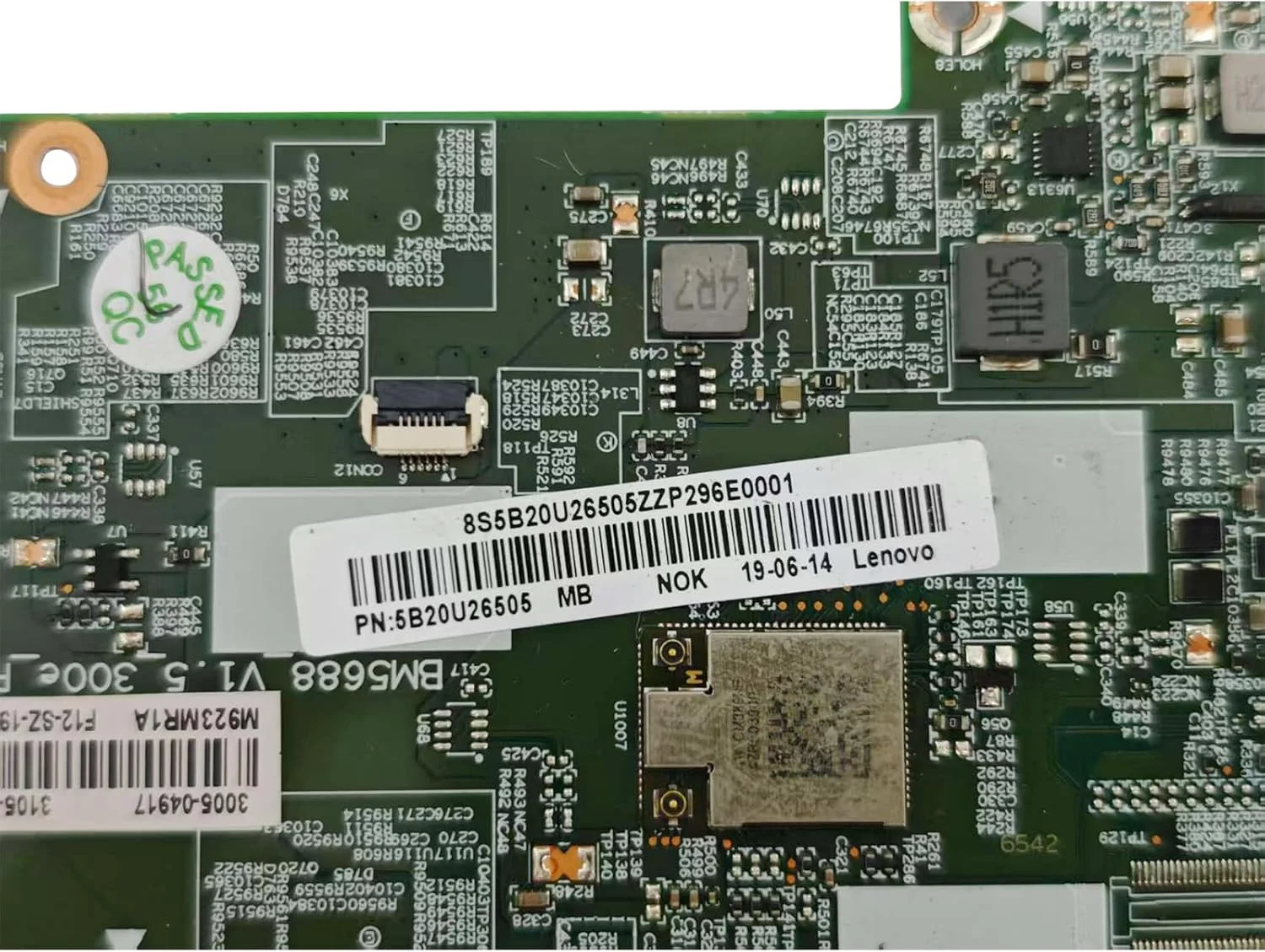 مادربرد جایگزین 5B20U26505 برای لپ تاپ لنوو Chromebook 100E نسل دوم MTK با 4 گیگابایت رم و 32 گیگابایت حافظه پردازنده MT8173C