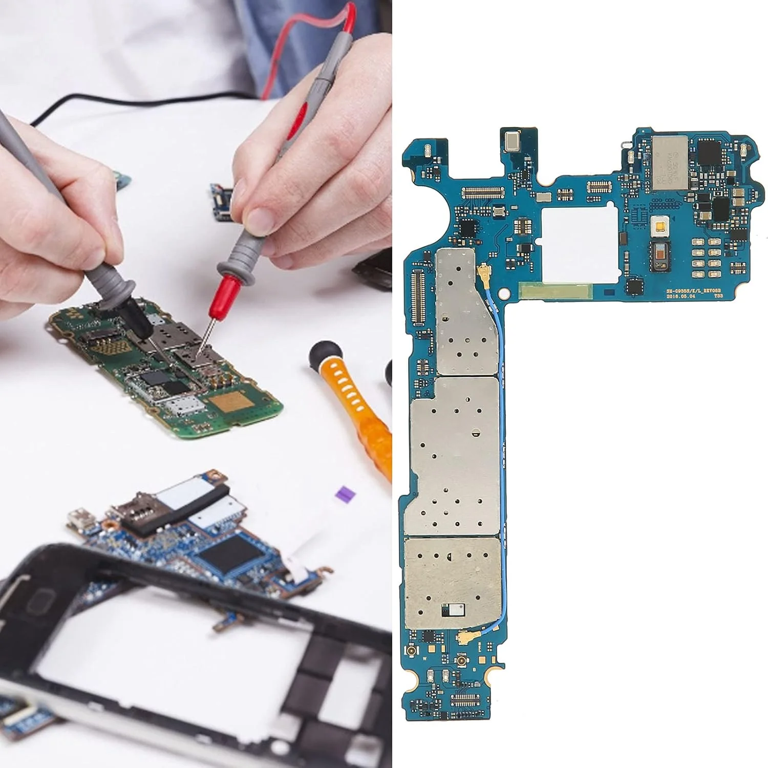 برد اصلی جایگزین برای تلفن همراه، برد اصلی آنلاک شده 32 گیگابایتی برای S7 G935S/K/L، برش و رابط اطمینان حاصل می کند (نسخه کره ای)