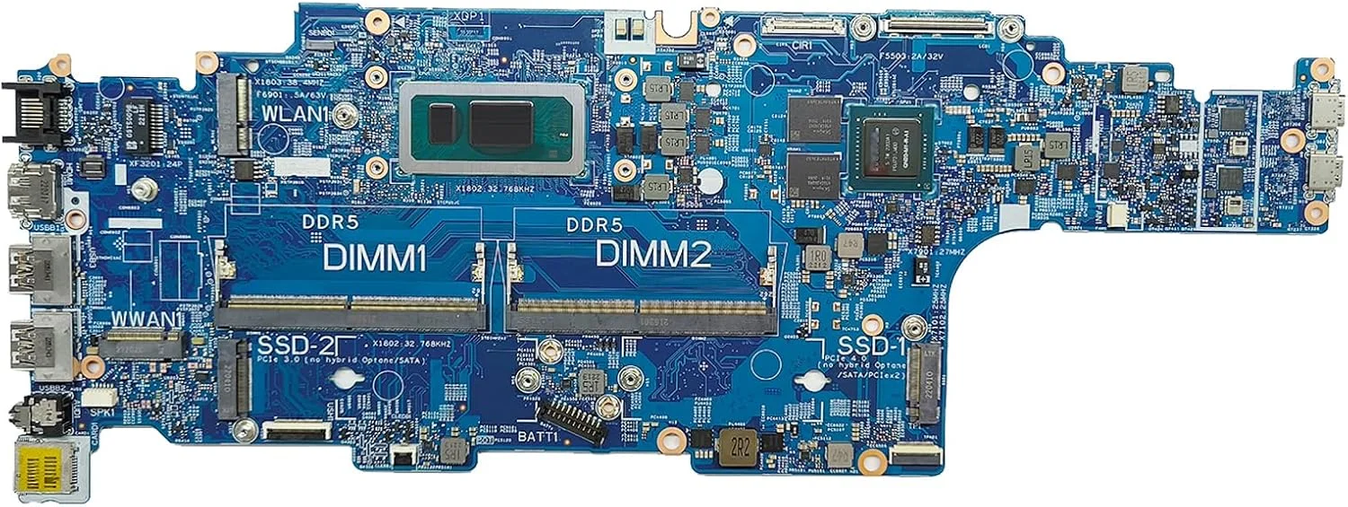 مادربرد جایگزین لپ تاپ، برد اصلی سیستم CPU برای Dell Latitude 5530 با i7-1265U MX550 2GB 213117-1 DIS 0N48XP N48XP CN-0N48XP تست شده و سالم، آبی