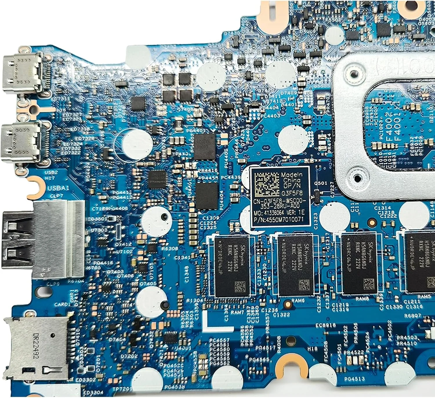 مادربرد جایگزین لپ تاپ دل Latitude 5320 با پردازنده i3-1125G4، رم 8 گیگابایت، شماره مدل 19817-1 UMA 03F5F8 3F5F8 CN-03F5F8، تست شده و سالم، آبی مادربرد جایگزین لپ تاپ دل Latitude 5320 با پردازنده i3-1125G4، رم 8 گیگابایت، شماره مدل 19817-1 UMA 03F5F8 3F5F8 CN-03F5F8، تست شده و سالم، آبی