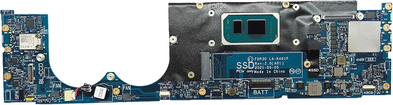 مادربرد جایگزین لپ تاپ، برد اصلی CPU برای Dell XPS 13 9305 با I7-1165G7 8GB FDP30 LA-K461P 0WPY05 WPY05 CN-0WPY05 تست شده و سالم، آبی مادربرد جایگزین لپ تاپ، برد اصلی CPU برای Dell XPS 13 9305 با I7-1165G7 8GB FDP30 LA-K461P 0WPY05 WPY05 CN-0WPY05 تست شده و سالم، آبی