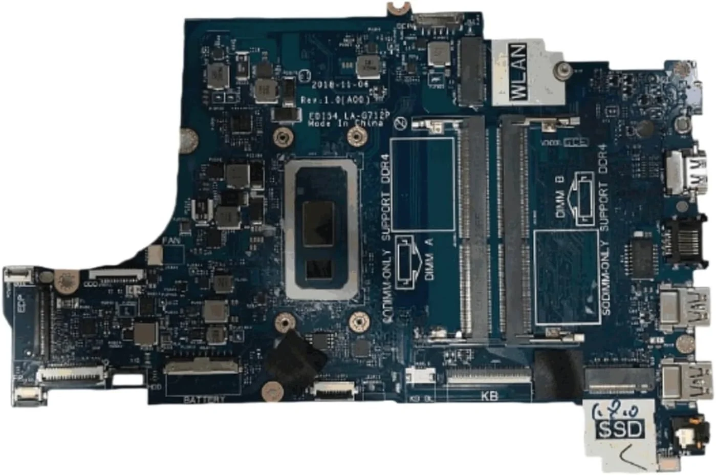 مادربورد 3583 LA-G712P CN-0RPPCD با پردازنده 4205U و رم DDR4 مادربورد 3583 LA-G712P CN-0RPPCD با پردازنده 4205U و رم DDR4