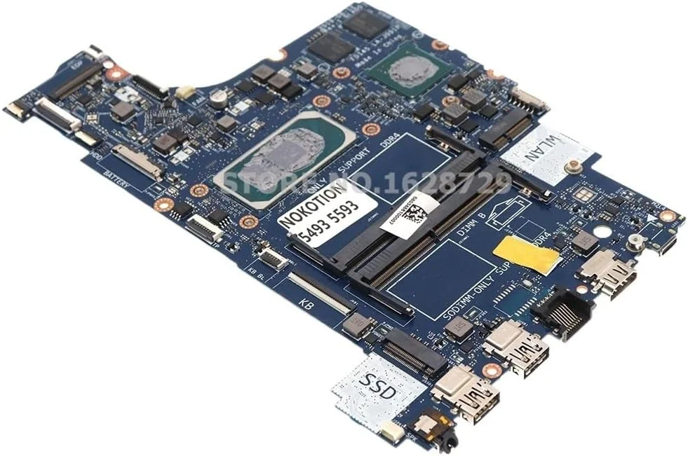 مادربرد لپ تاپ مناسب برای Inspiron 3493 3593 5493 5593 مدل I7-1065G7 MX230 GPU CN-050RDR 050RDR FDI45 LA-J091P (I5-1035G1 MX230)