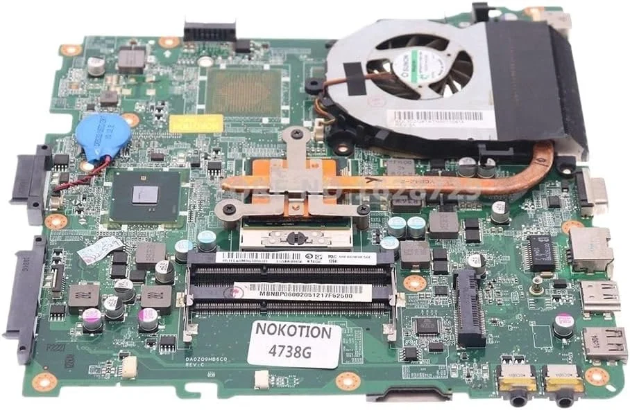 مادربرد لپ تاپ 4738 4738Z مدل MBNBP06002 DA0ZQ9MB6C0 HM55 DDR3 به همراه I5 + هیت سینک مادربرد لپ تاپ 4738 4738Z مدل MBNBP06002 DA0ZQ9MB6C0 HM55 DDR3 به همراه I5 + هیت سینک