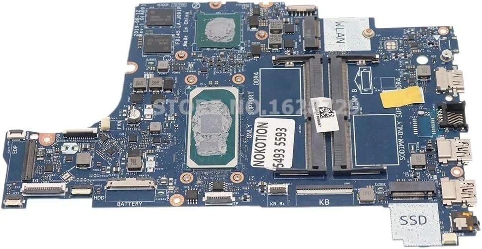 مادربرد لپ تاپ مناسب مدل های 3493 3593 5493 5593 با پردازنده I7-1065G7 و کارت گرافیک MX230، شماره قطعه CN-050RDR 050RDR FDI45 LA-J091P (همچنین سازگار با I5-1035G1 MX230)