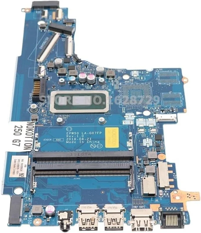 مادربرد لپ تاپ 250 G7 256 G7 مدل I5-8265U DDR4 L49975-601 L49975-001 EPW50 LA-G07FP (4205U 5405U UMA)