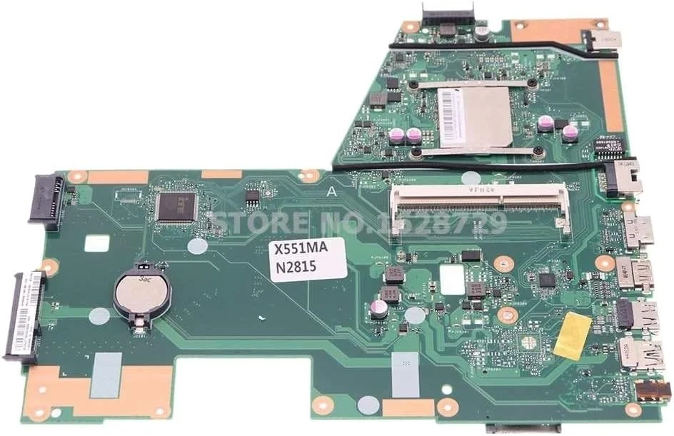 مادربرد لپ تاپ برای مدل های F551MA, R512MA, X551, X551M, X551MA، REV:2.0 با پردازنده N2815 DDR3 (قابل استفاده با N3520, N3530, N3540)