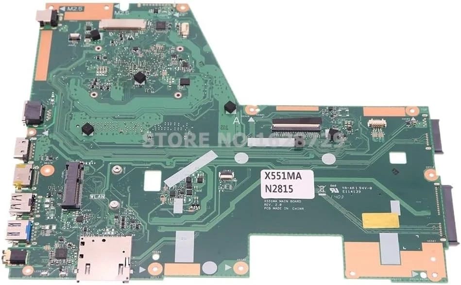 مادربرد لپ تاپ برای مدل های F551MA, R512MA, X551, X551M, X551MA، REV:2.0 با پردازنده N2815 DDR3 (قابل استفاده با N3520, N3530, N3540)