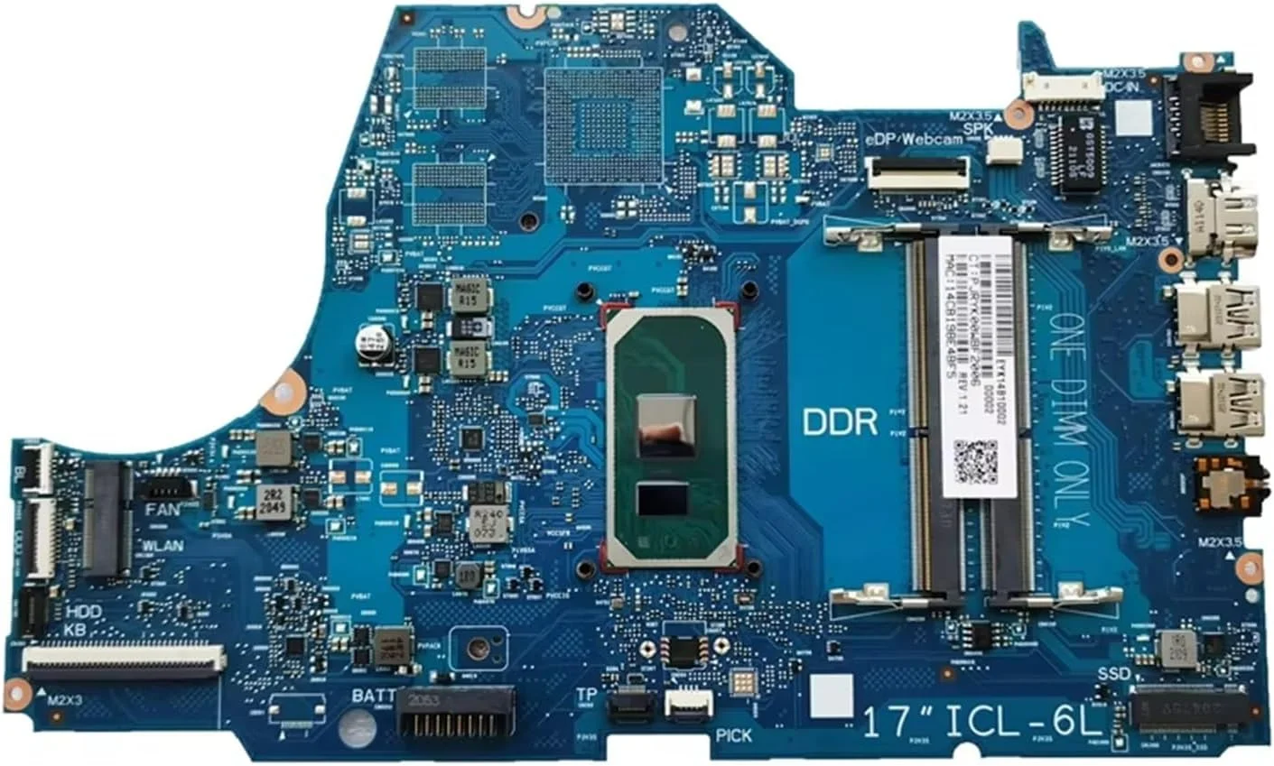 مادربرد لپ تاپ مدل L87450-601 17-by با شماره قطعه 6050A3168901-MB سازگار با پردازنده های i3-1005G1 و I5-1035G1 UMA DDR4 برای لپ تاپ های HP، سازگار (I7-1065G7 MX250) مادربرد لپ تاپ مدل L87450-601 17-by با شماره قطعه 6050A3168901-MB سازگار با پردازنده های i3-1005G1 و I5-1035G1 UMA DDR4 برای لپ تاپ های HP، سازگار (I7-1065G7 MX250)