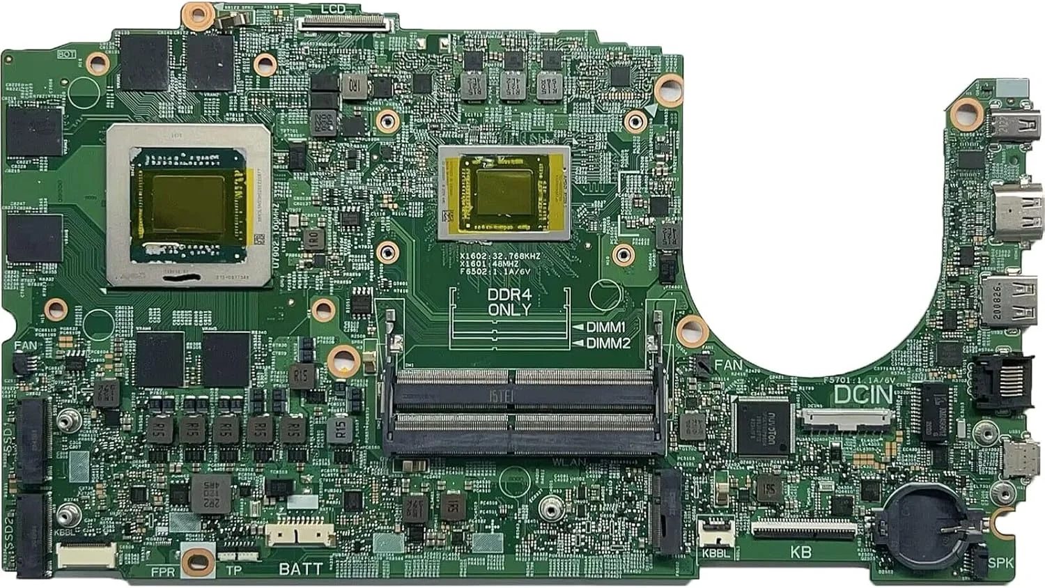 برد اصلی لپ تاپ جایگزین، مادربرد سیستم، پردازنده مرکزی برای Dell G5 5505 100-000000100 R5-4600H RX5600M 6GB 19802-1 0NCW8W NCW8W CN-0NCW8W تست شده و سالم