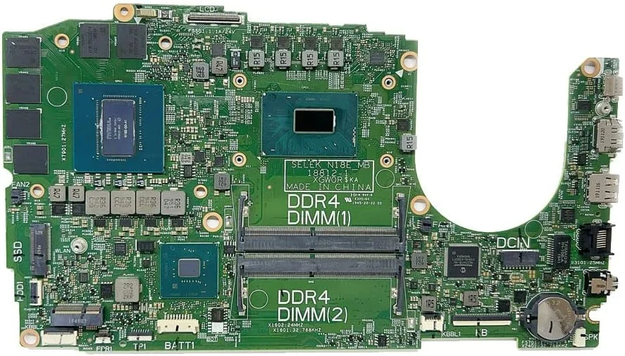 مادربرد جایگزین لپ تاپ، برد اصلی سیستم CPU برای Dell G3 3590 SRF6U i7-9750H RTX166TI 18812-1 01RGT1 1RGT1 CN-01RGT1 تست شده و سالم