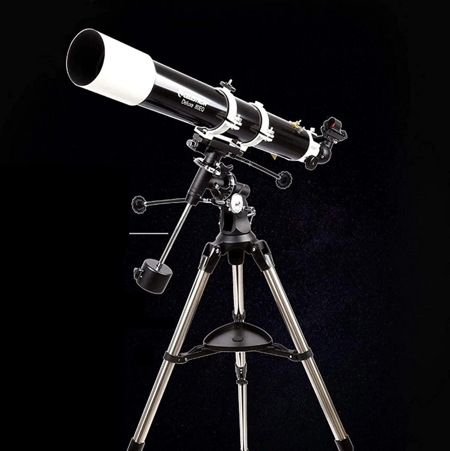 تلسکوپ های نجومی حرفه ای، دهانه 80 میلی متری، فاصله کانونی 900 میلی متری، شکست نجومی پایه AZ، تلسکوپ مسافرتی قابل حمل با سه پایه