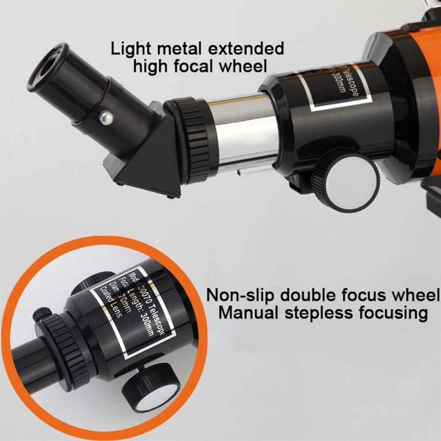 تلسکوپ نجومی شکستنی 76 میلی‌متری، تلسکوپ فضایی تک‌چشمی بیرونی با زوم 350X به همراه سه‌پایه قابل حمل، راحتی دوچندان