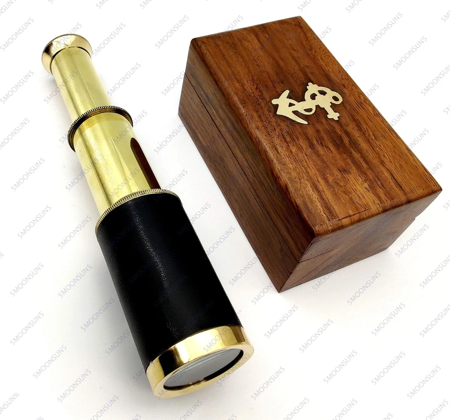 تلسکوپ برنجی دریایی خورشید و ماه 5MOONSUN5 به همراه جعبه، برنجی (مشکی)