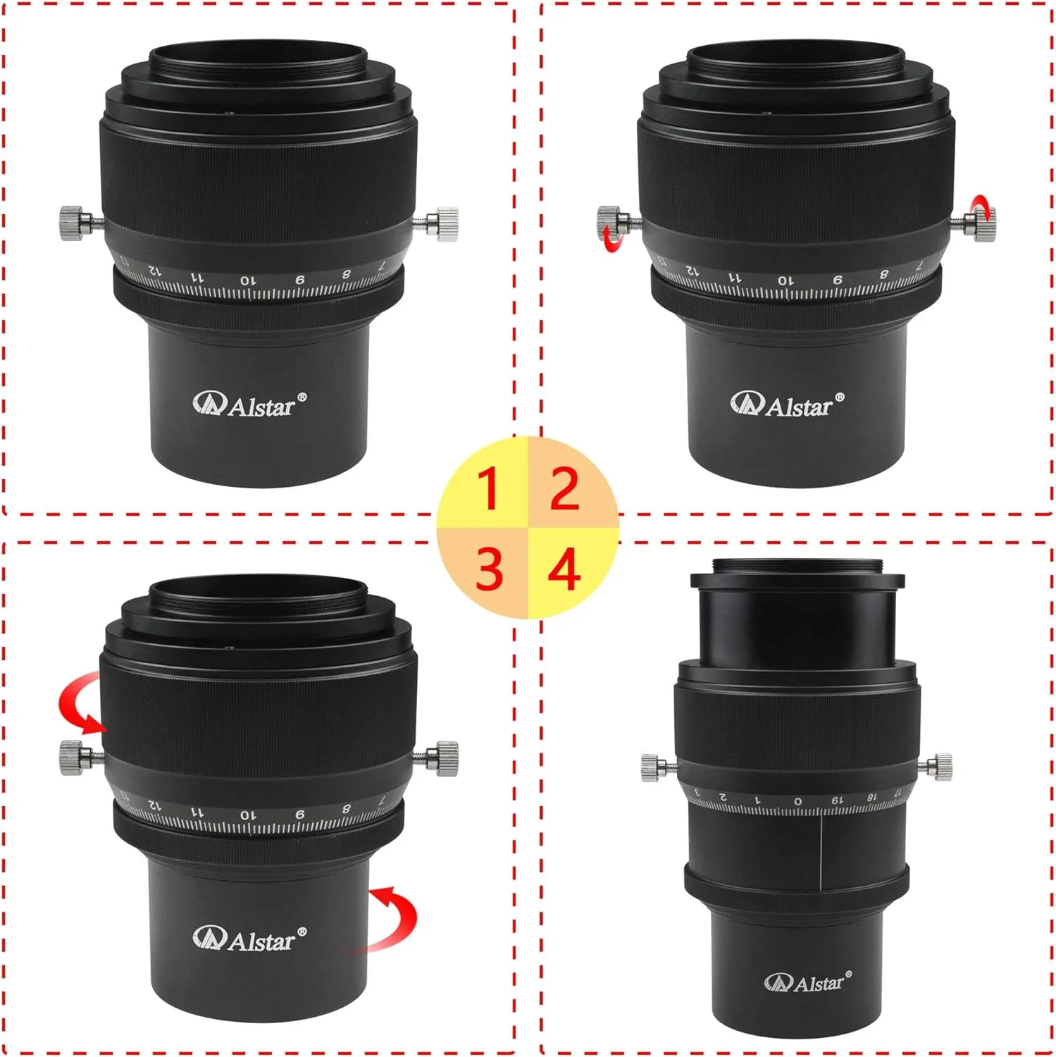 میکرو فوکوسر هلیکال 2 اینچی Alstar با رزوه M48 و مقیاس 0.1 میلی‌متری برای تلسکوپ - سیارات واضح تر در هر تلسکوپ