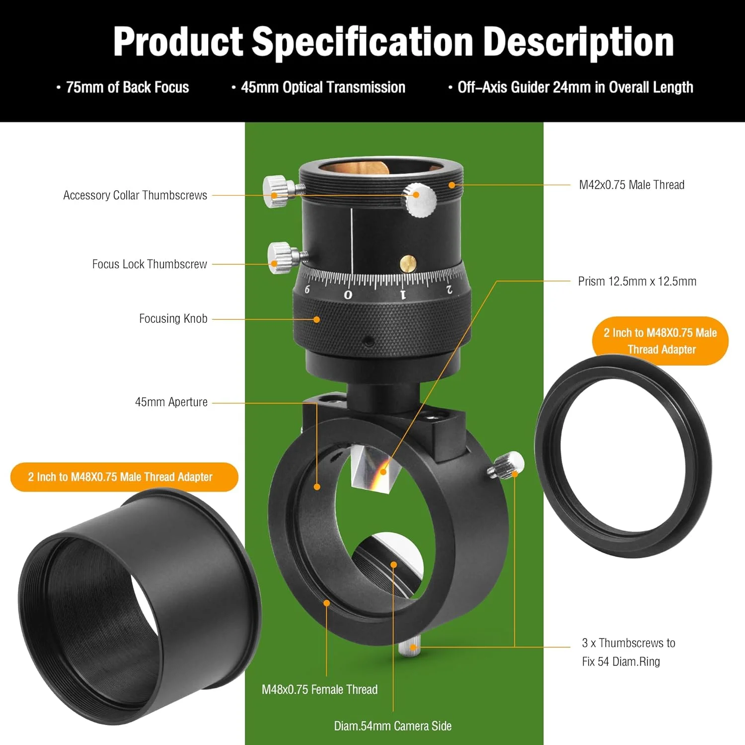 راهنمای خارج از محور Astromania با فوکوس میکرو - برای عکس های نجومی موفق بدون تلسکوپ راهنما