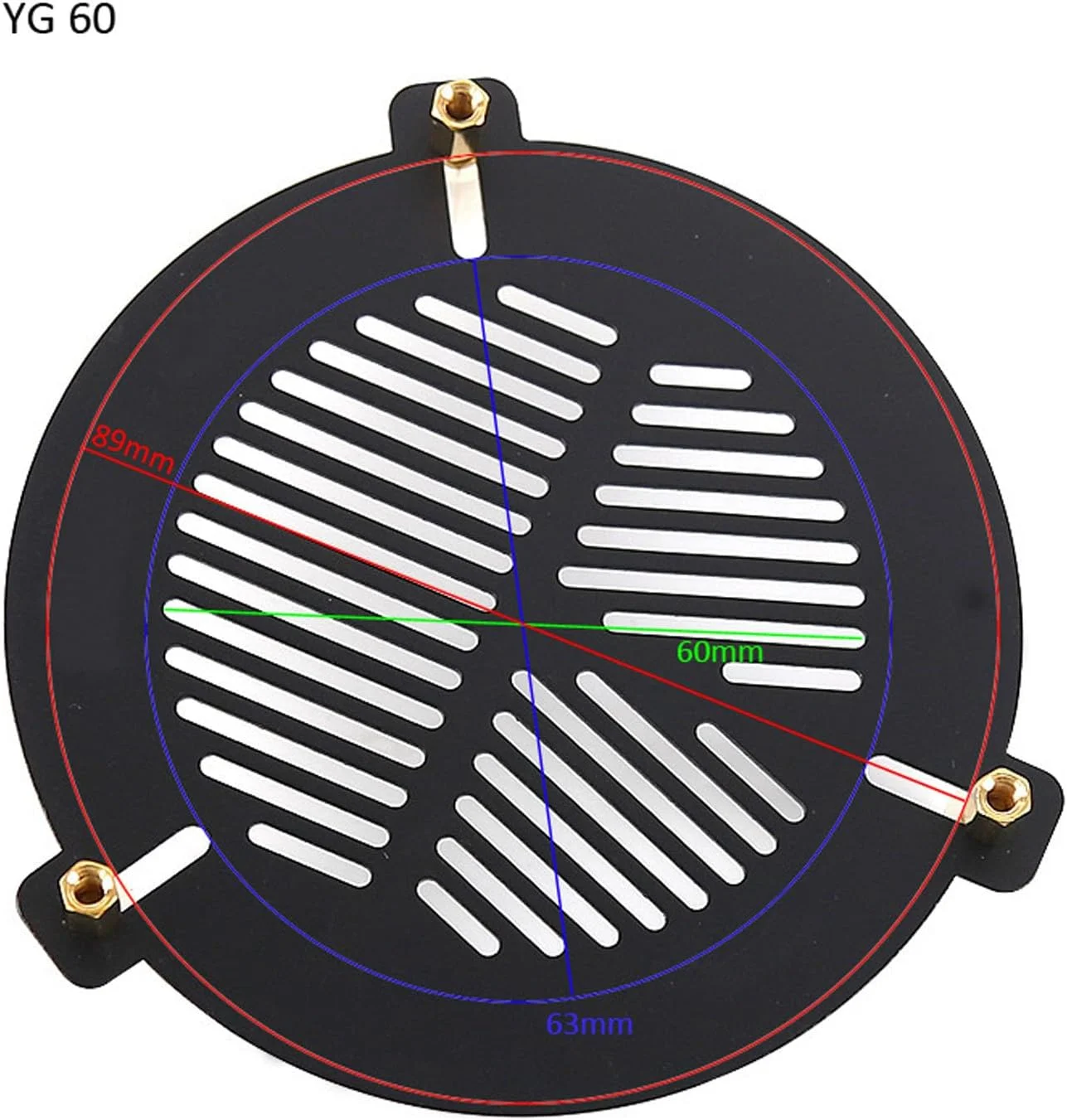 ماسک فوکوس تلسکوپ Annadue YG60 Bahtinov برای تلسکوپ های نجومی با قطر خارجی 63 تا 89 میلی متر، لوازم جانبی عکاسی آلیاژ آلومینیوم