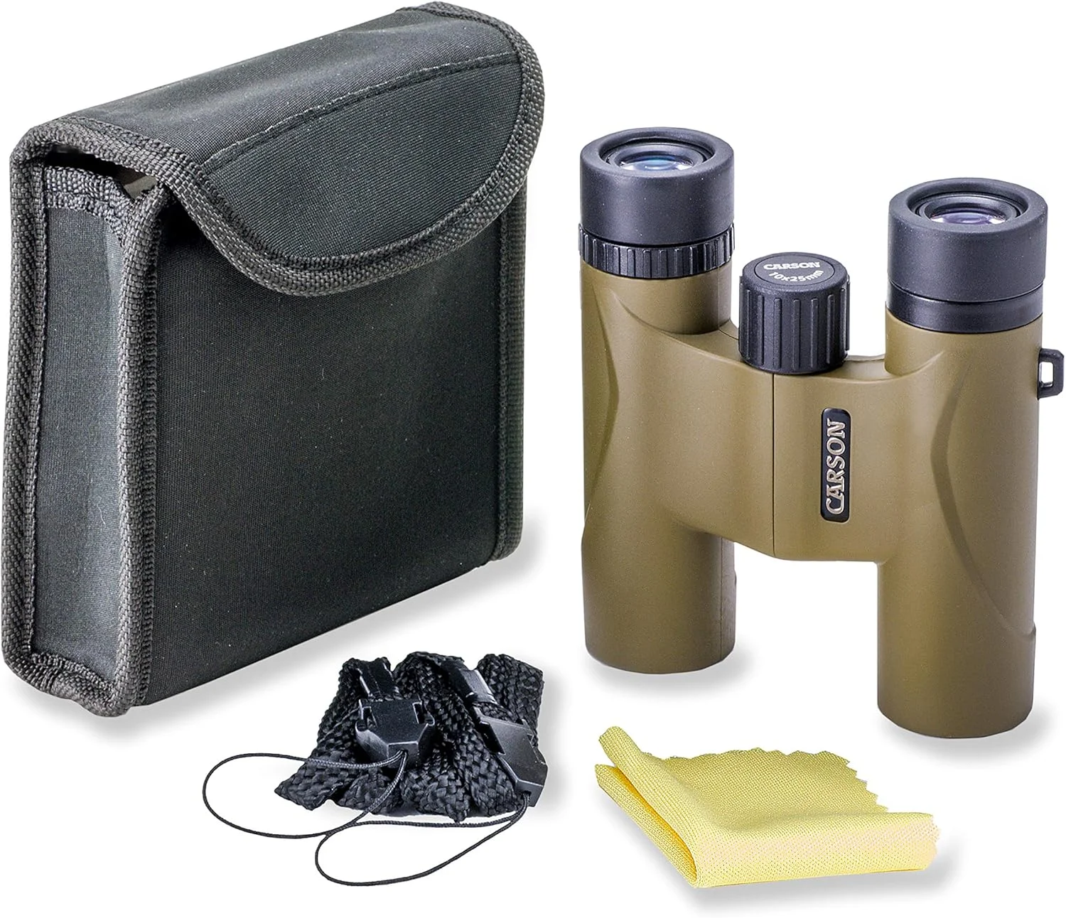 دوربین شکاری فشرده و سبک کارسون مدل استینگر 10x25 میلی‌متر (HW-025)، سبز زیتونی