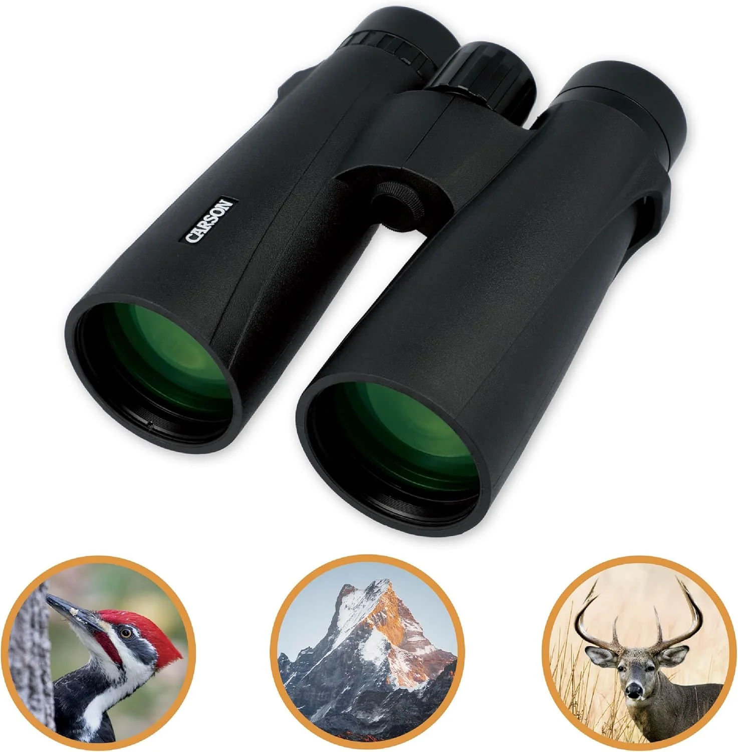 دوربین دوچشمی ضد آب با وضوح بالا کارسون سری VX، 12x50 میلی‌متر، مشکی (VX-250)