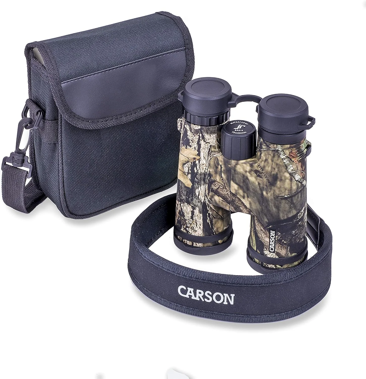 دوربین شکاری ضدآب 10x42 میلی‌متری Carson JR Series با طرح استتار Mossy Oak برای شکار، تماشای پرندگان، گشت و گذار، سافاری، نظارت، رویدادهای ورزشی، کنسرت‌ها و سایر ماجراجویی‌های فضای باز (JR-042MO)