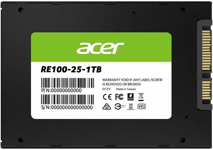 حافظه اس اس دی ایسر RE100 2,5 اینچی 1 ترابایت