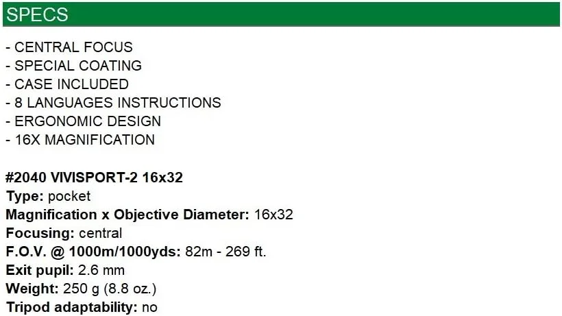 دوربین دوچشمی 16X32 KONUS Vivisport-2