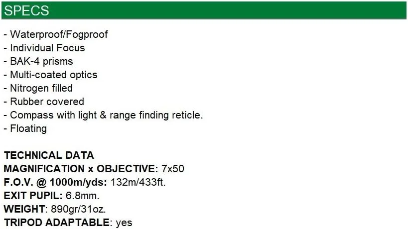 دوربین دوچشمی 7X50 KONUS Tornado