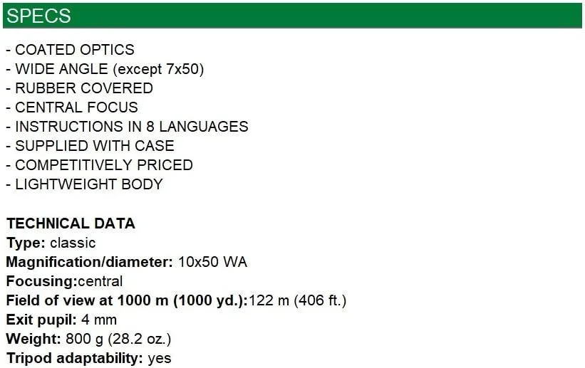 دوربین دوچشمی 10X50 WA Konusvue Konus دوربین دوچشمی 10X50 WA Konusvue Konus