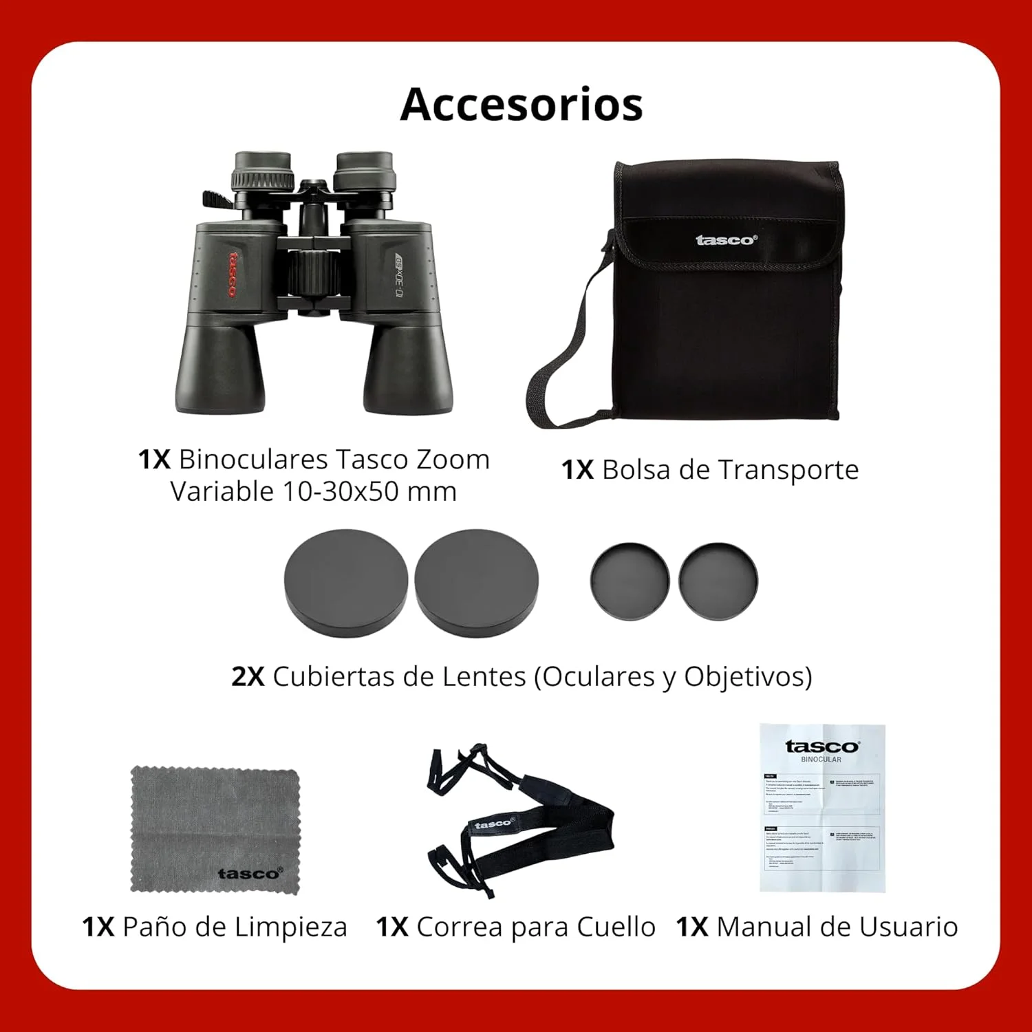 دوربین دوچشمی تاسکو مدل ES10305Z Essentials، بزرگنمایی 10-30 برابر، قطر عدسی 50 میلی‌متر، منشور Porro، مشکی، بسته‌بندی شده