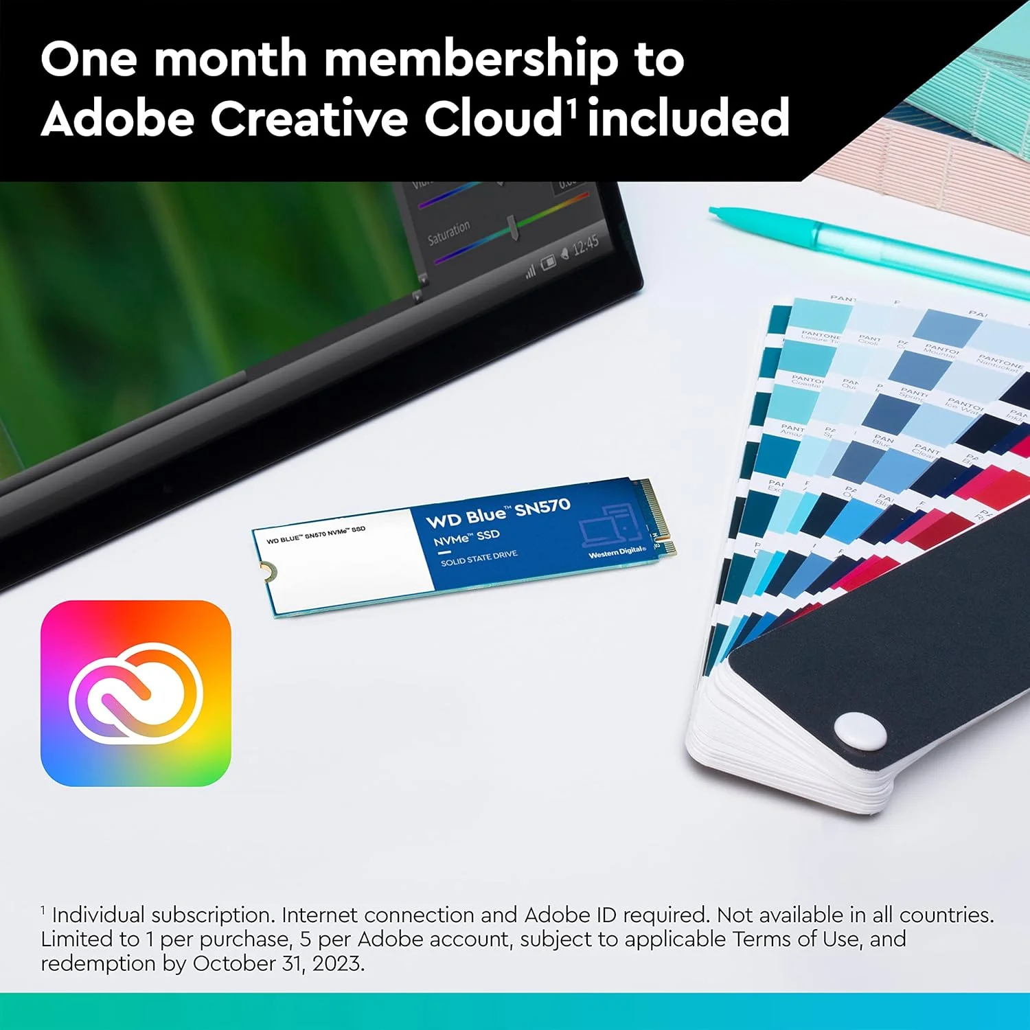 حافظه اس اس دی وسترن دیجیتال آبی SN570 با ظرفیت 2 ترابایت، M.2 PCIe NVMe با سرعت خواندن تا 3500 مگابایت بر ثانیه