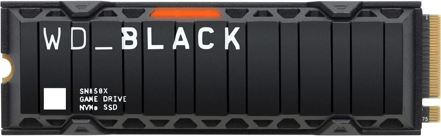 حافظه اس اس دی داخلی گیمینگ WD_BLACK SN850X NVMe با هیت سینک - سازگار با پلی استیشن 5، Gen4 PCIe، M.2 2280، سرعت تا 7200 مگابایت بر ثانیه - WDBB9H0080BNC-WRSN