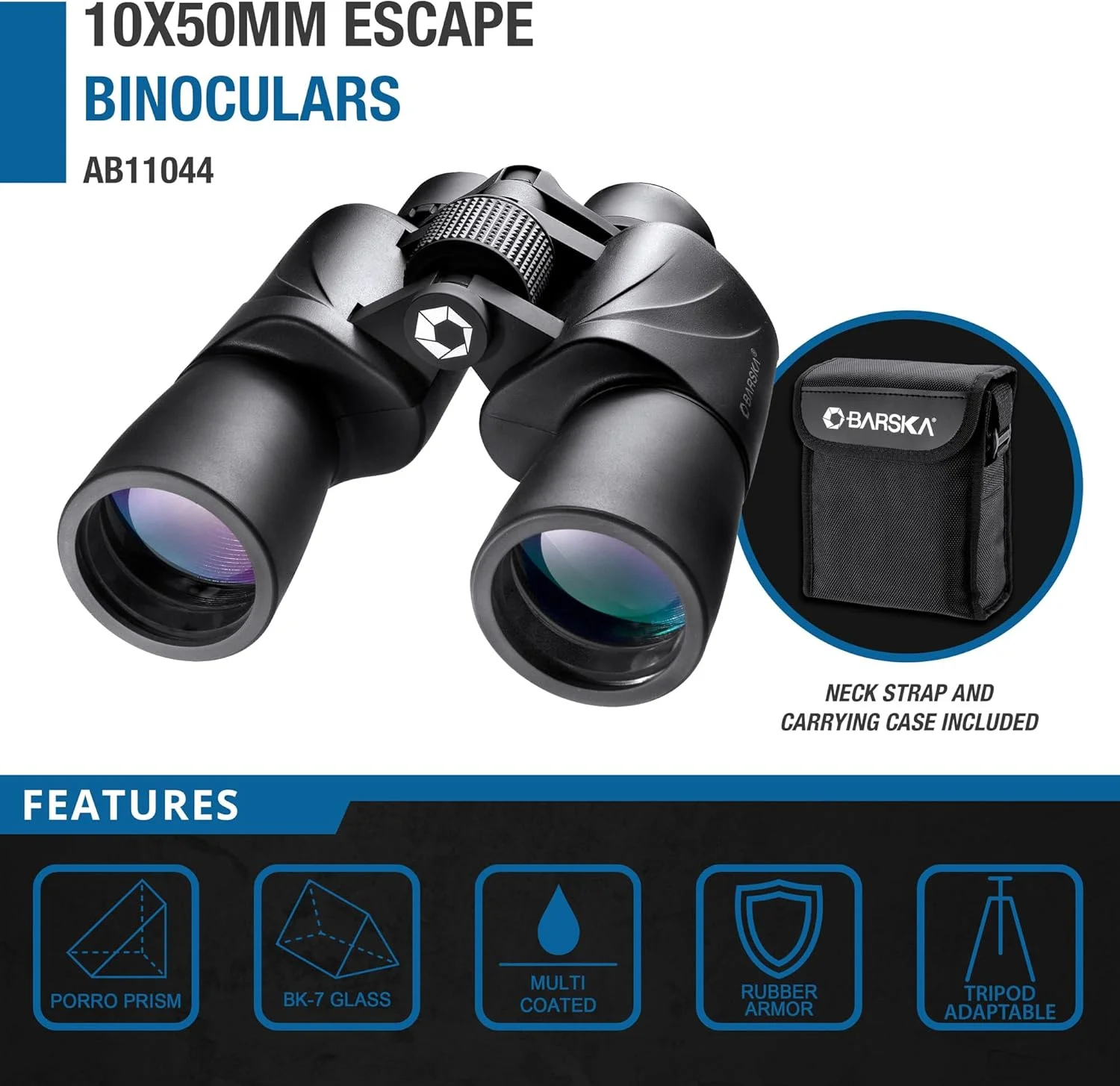 دوربین دوچشمی 10x50 Barska Escape با لنز سبز دوربین دوچشمی 10x50 Barska Escape با لنز سبز