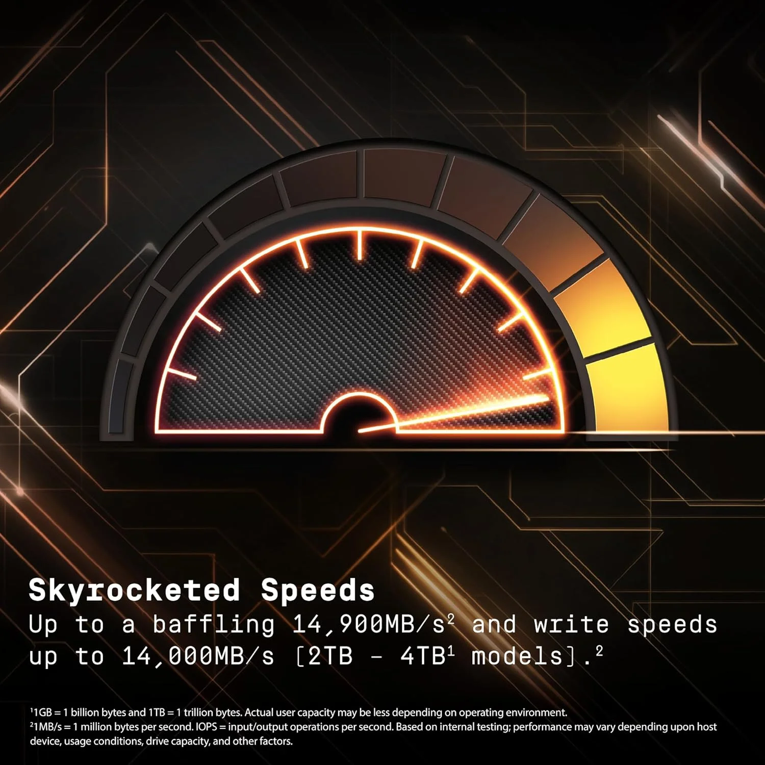 حافظه اس اس دی WD_Black SN8100 با ظرفیت 4 ترابایت، PCIe 5.0x4 NVMe M.2، سرعت خواندن تا 14900 مگابایت بر ثانیه، سرعت نوشتن تا 14000 مگابایت بر ثانیه، TLC 3D CBA NAND