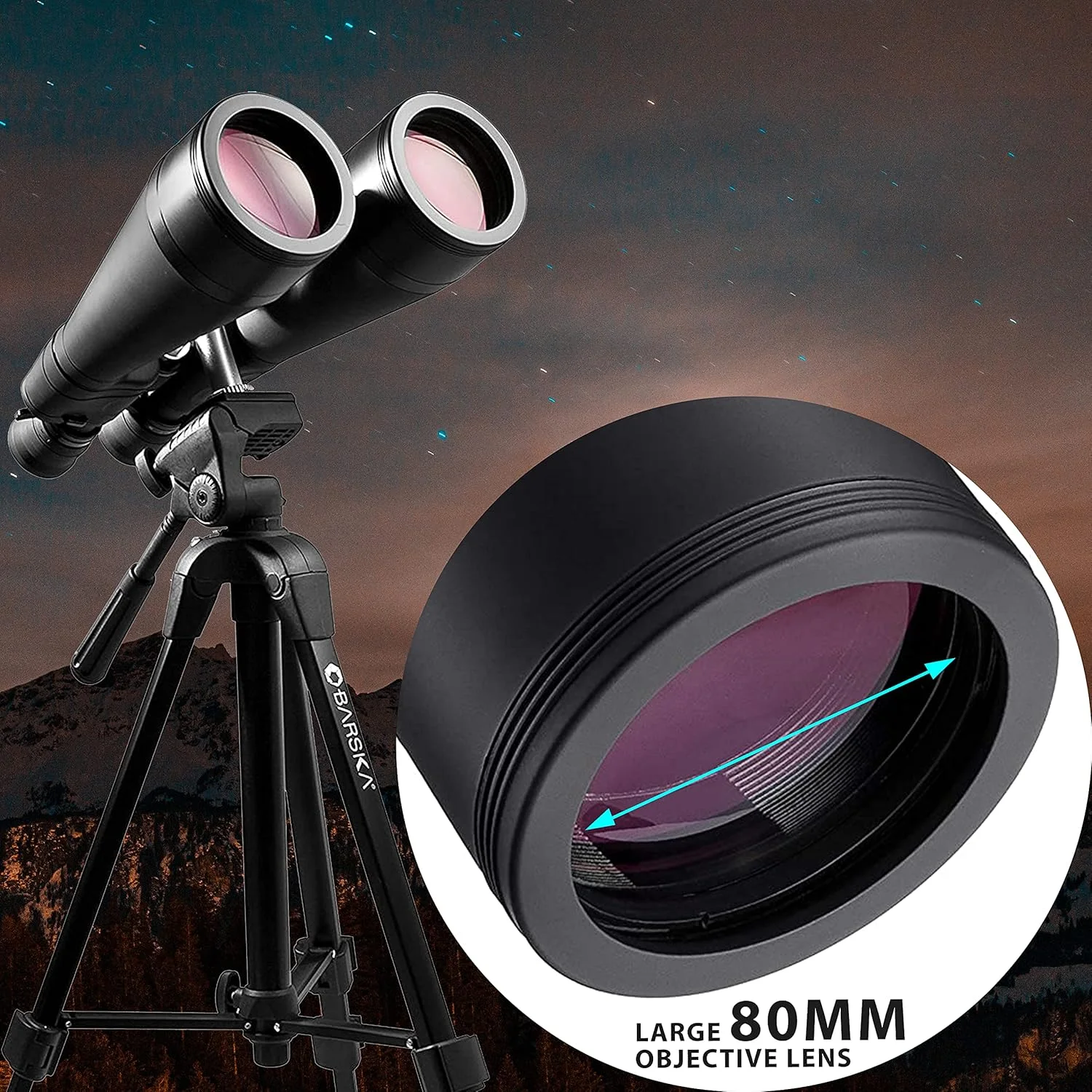 دوربین دوچشمی نجومی Gladiator Barska برای بزرگسالان - زوم قدرتمند با آداپتور سه پایه و روکش لاستیکی برای تماشای ستارگان، تماشای پرندگان و حیات وحش دوربین دوچشمی نجومی Gladiator Barska برای بزرگسالان - زوم قدرتمند با آداپتور سه پایه و روکش لاستیکی برای تماشای ستارگان، تماشای پرندگان و حیات وحش