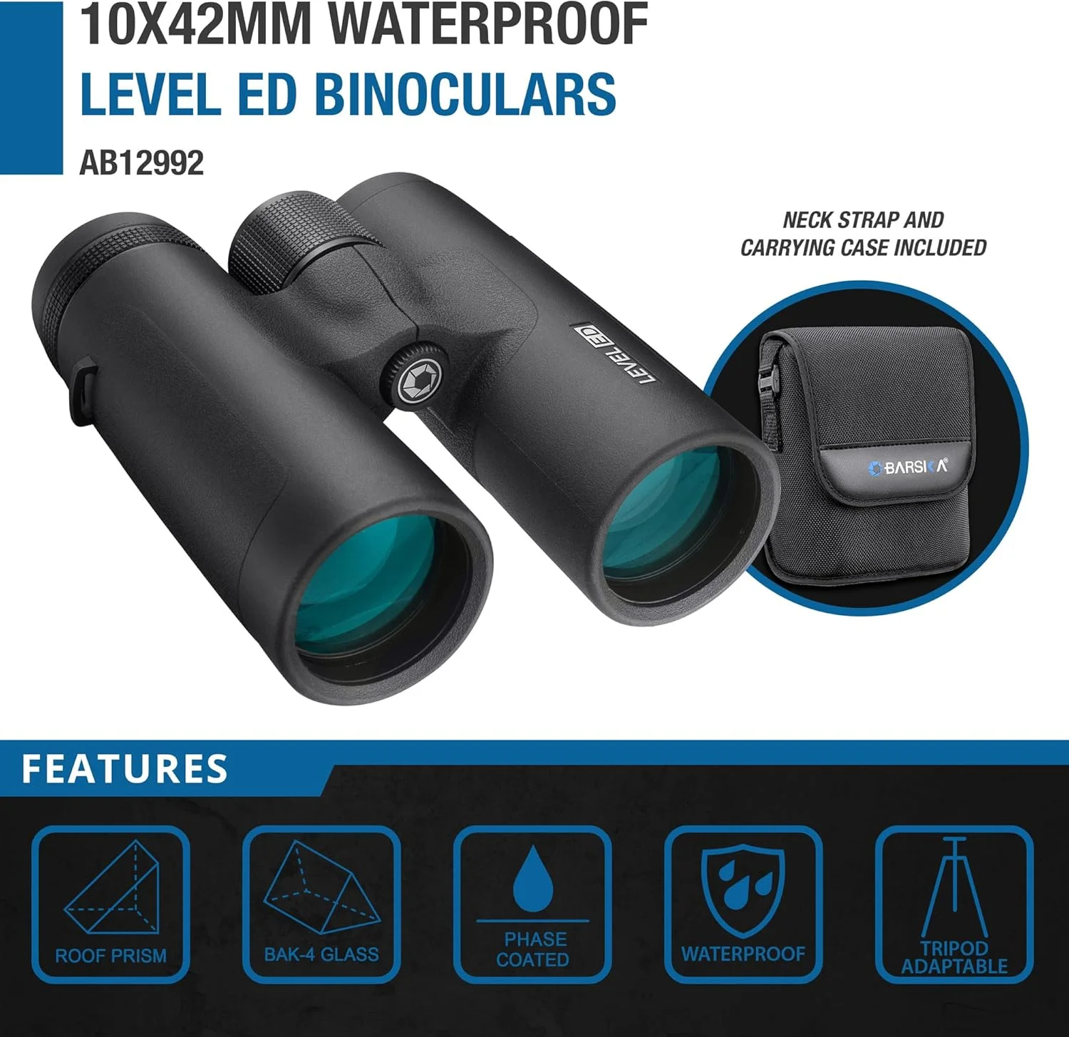 دوربین دوچشمی ضدآب BARSKA AB12992 Level ED 10x42، چند رنگ، سایز واحد دوربین دوچشمی ضدآب BARSKA AB12992 Level ED 10x42، چند رنگ، سایز واحد