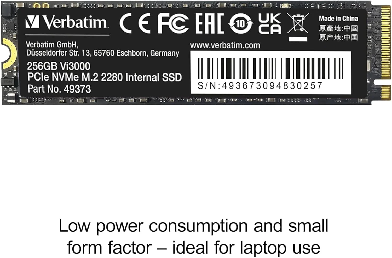 حافظه اس اس دی داخلی ورباتیم Vi3000 PCIe NVMe M.2 با ظرفیت 1 ترابایت