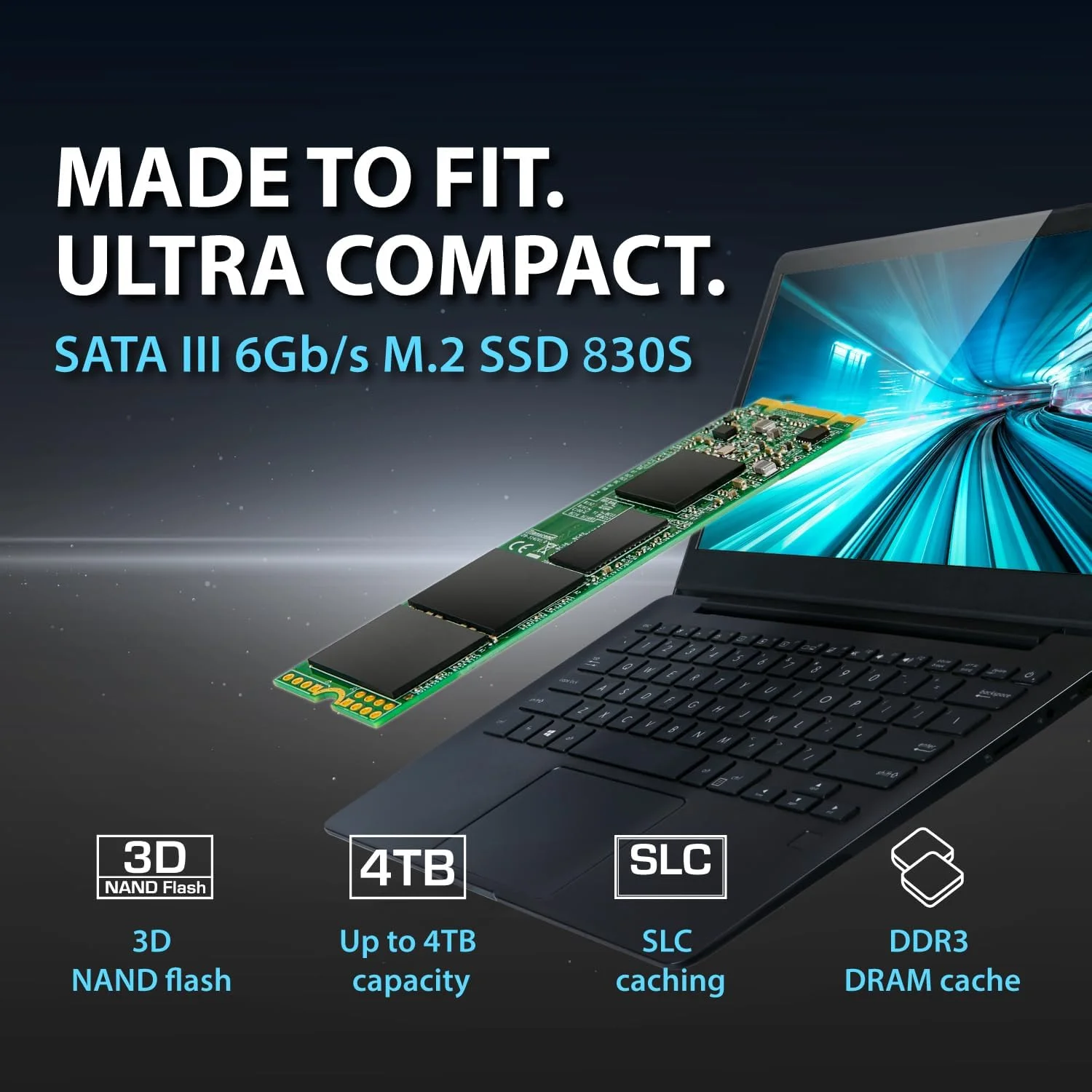 ترنسند TS512GMTS830S 512 گیگابایت | M.2 SSD 830S SATA III 6Gb/s فلش 3D NAND