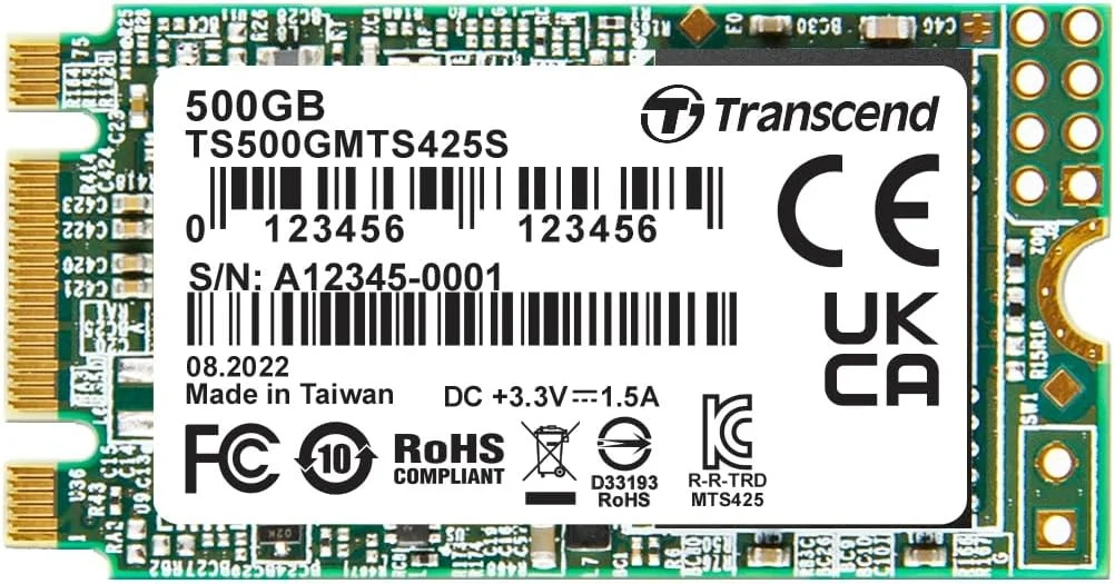 اس اس دی 500 گیگابایتی ترنسند مدل MTS425S M.2 SATA III