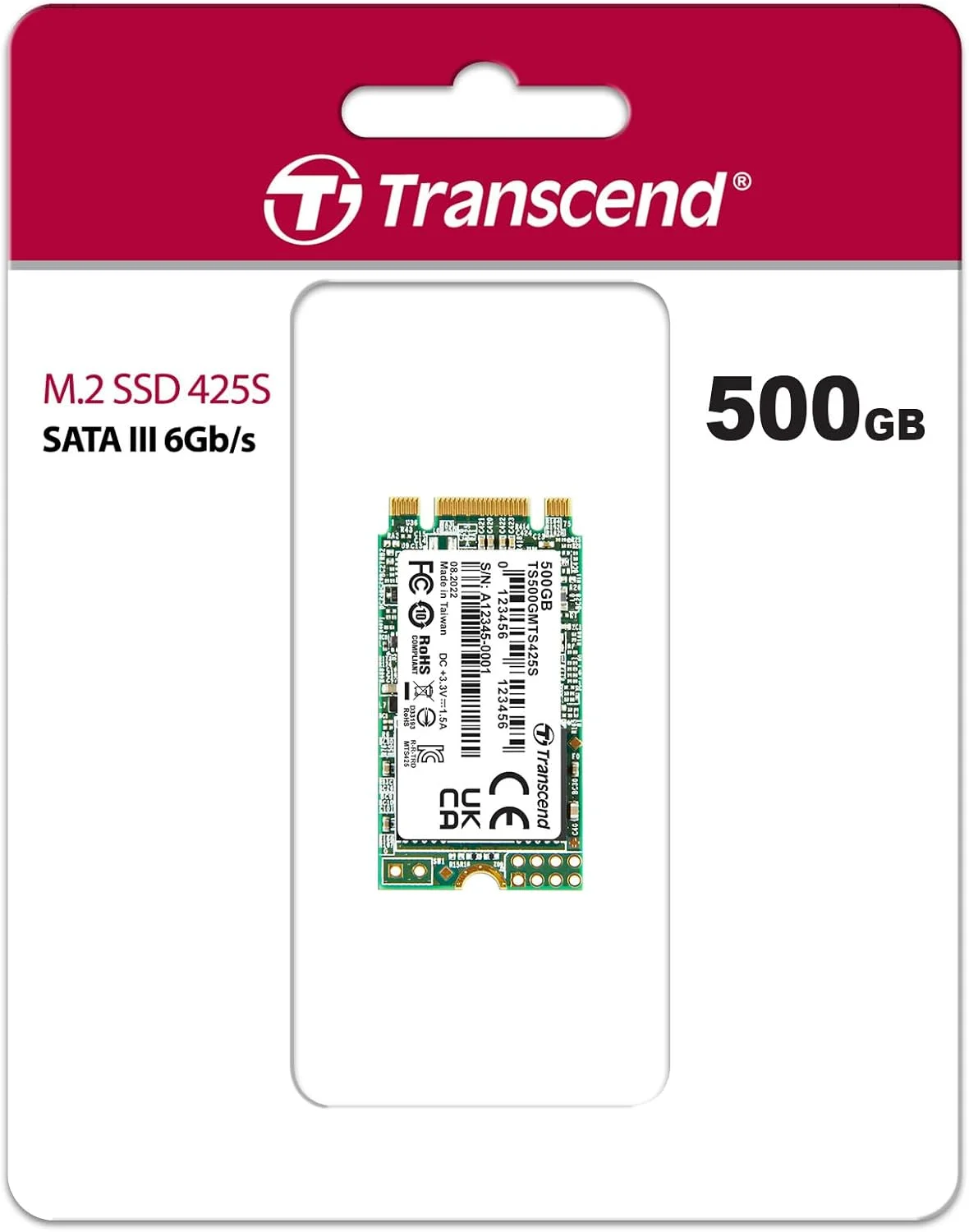 اس اس دی 500 گیگابایتی ترنسند مدل MTS425S M.2 SATA III