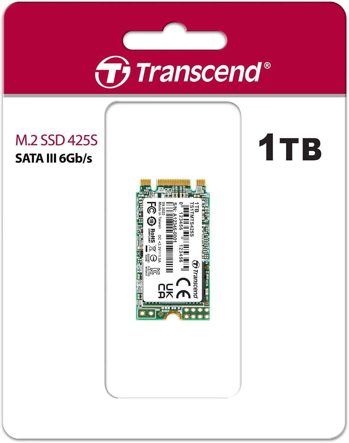 اس اس دی 1 ترابایتی M.2 2242 SATA3 B+M Key ترنسند اس اس دی 1 ترابایتی M.2 2242 SATA3 B+M Key ترنسند