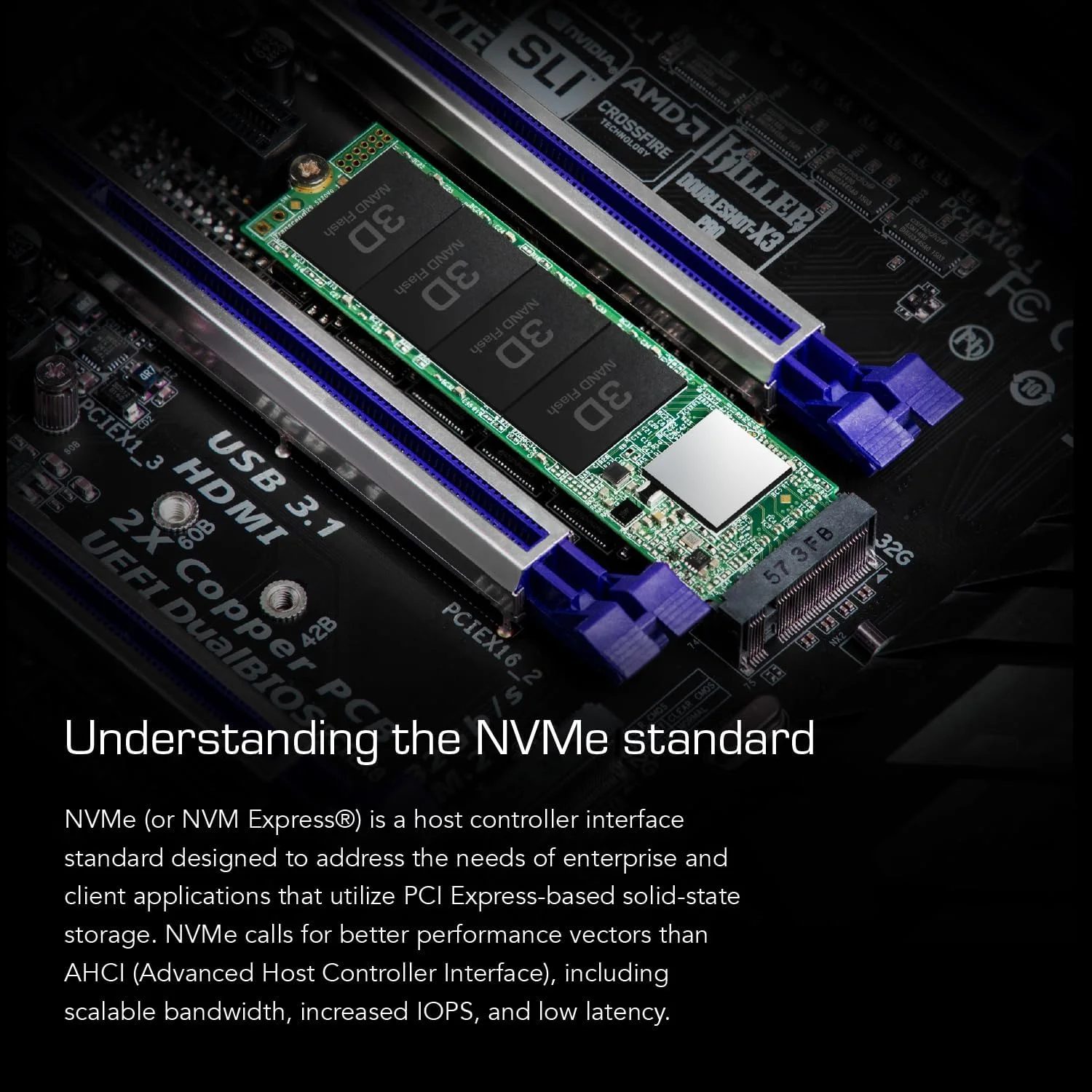 درایو SSD ترنسند MTE110S با ظرفیت 512 گیگابایت، فرم فاکتور M.2 2280، رابط PCIe Gen3 x4 NVMe 1.3 (3D TLC)، سرعت 1700 مگابایت