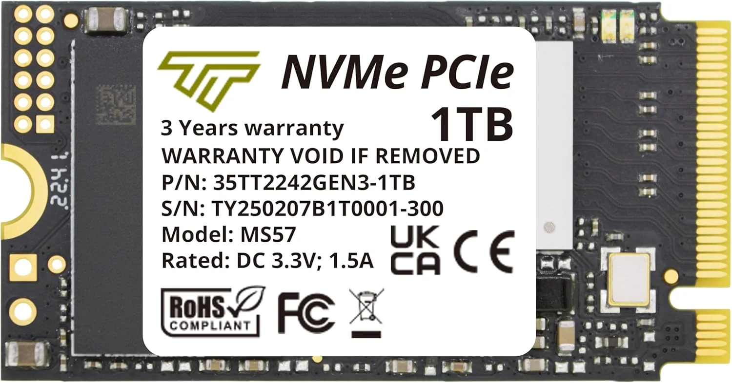 حافظه اس اس دی Timetec 1TB M.2 2242 NVMe PCIe Gen3x4 3D NAND TLC سرعت خواندن/نوشتن تا 2,100/1,600 مگابایت بر ثانیه سازگار با Lenovo Thinkpad E15 / ThinkPad 11e Yoga Gen 6، لپ تاپ و کامپیوتر حافظه اس اس دی Timetec 1TB M.2 2242 NVMe PCIe Gen3x4 3D NAND TLC سرعت خواندن/نوشتن تا 2,100/1,600 مگابایت بر ثانیه سازگار با Lenovo Thinkpad E15 / ThinkPad 11e Yoga Gen 6، لپ تاپ و کامپیوتر